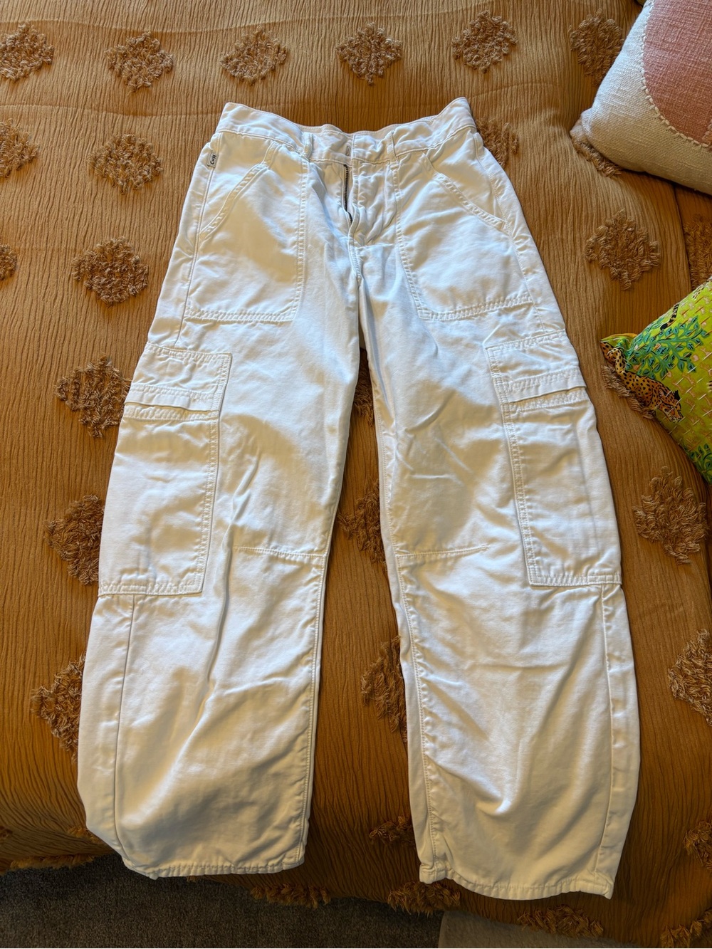Citizens Of Humanity White Marcelle Barrel Cargo Pants - Picture 1 of 7